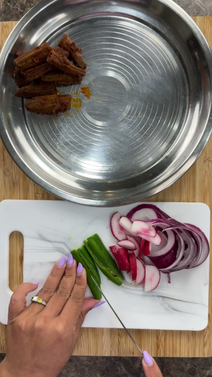 Prepping chilies
